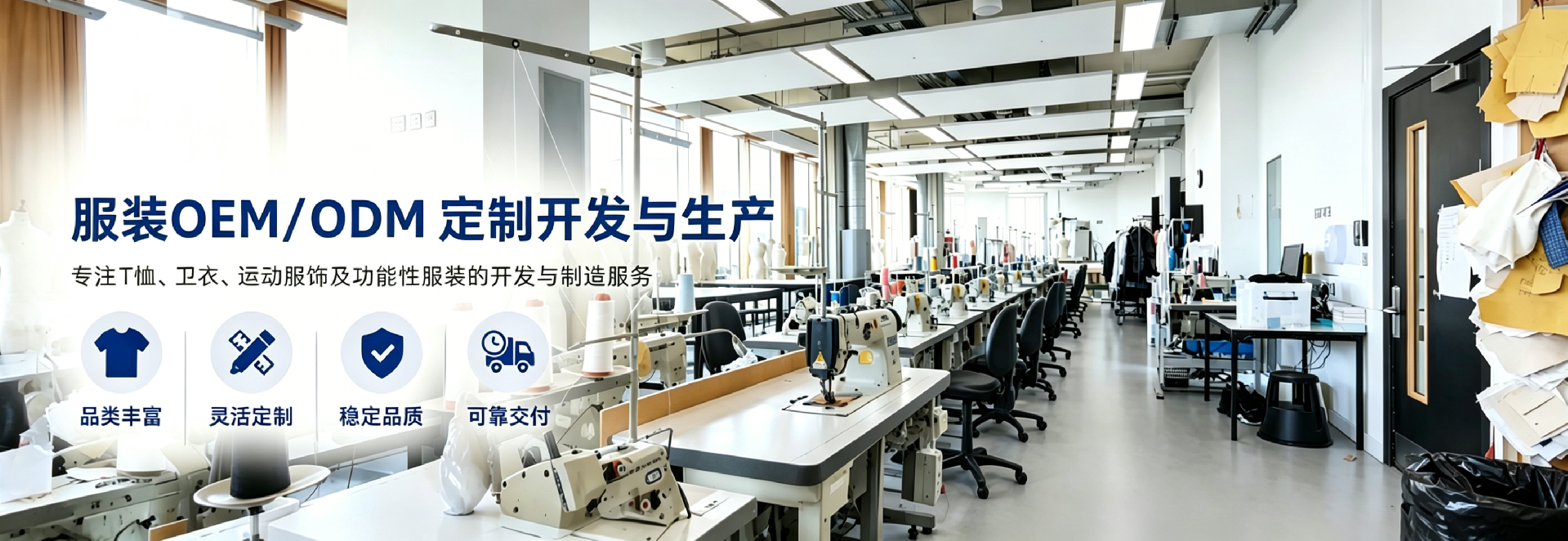皓珍服装定制生产车间